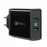 &Icirc;ncărcător Ugreen 2xUSB-A 36W QC3.0 Negru (CD161) 10216-UGREEN