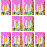 Set 10 carti de colorat cu sapte ingeri, format A4, color, 16 pagini, bilingva,