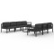 Set mobilier de gradina cu perne, 8 piese, antracit, aluminiu