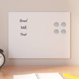 Gossi tabla magnetica de perete, alb, 40x30 cm, sticla securizata