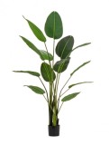 Cumpara ieftin Planta artificiala in ghiveci verde 13 frunze 170x32x185 cm
