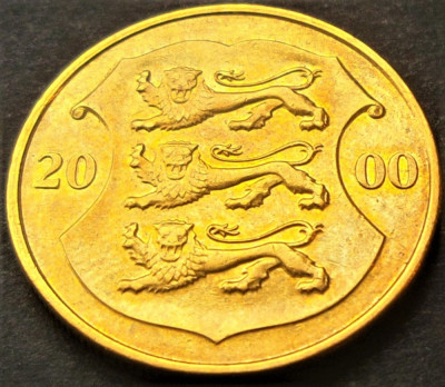 Moneda 1 COROANA - ESTONIA, anul 2000 * cod 2373 = excelenta foto