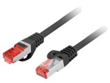 Patch cord LANBERG RJ45 S/FTP Cat 6 LSZH 20m negru