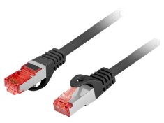 Patch cord LANBERG RJ45 S/FTP Cat 6 LSZH 20m negru
