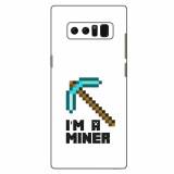 Husa compatibila cu Samsung Galaxy Note 8 Silicon Gel Tpu Model Minecraft Miner