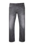 Blugi barbati big size Casby cu talie medie si croiala Dreapta, Gri inchis, W38 L30
