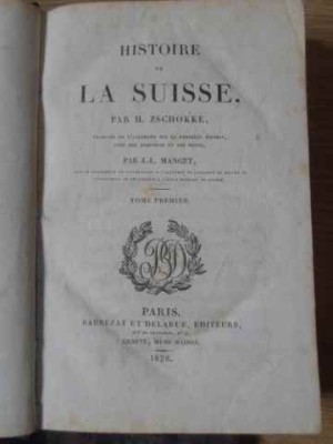 HISTOIRE DE LA SUISSE-H. ZSCHOKKE-229151 foto