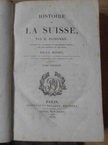 HISTOIRE DE LA SUISSE-H. ZSCHOKKE-229151