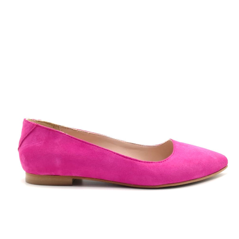 Balerini Piele Intoarsa Dark Fuchsia, 35 - 41 | Okazii.ro