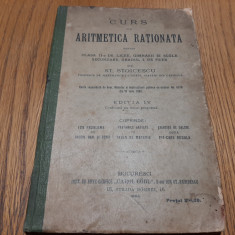 CURS DE ARITMETICA RATIONALA - Cl. II -a, Licee, Gimnasii - St. Stoicescu -1904