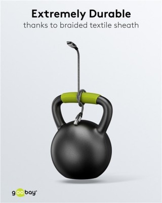 Cablu LAN Ethernet USB-C 3.1 la RJ45 1.5m Cat6 compatibil si pt. Apple Thunderbolt 3 negru Goobay 70697 foto