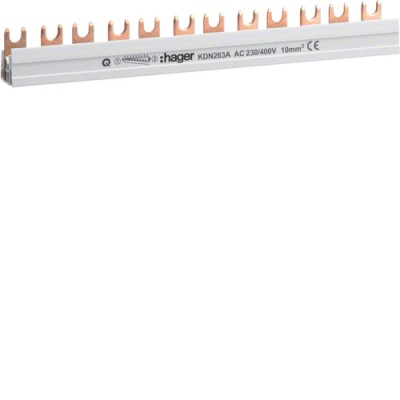Bareta de alimentare 2P busbar furca 12M 63A Hager KDN263A foto