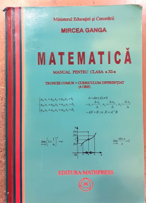 Matematica Manual pentru clasa a XI-a foto