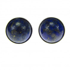 Cercei argint cu lapis lazuli natural 10 MM