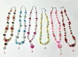 Reducere, 10 coliere multicolore din margele, vesele, handmade