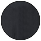 Covor rotund, negru, 60 cm, bambus