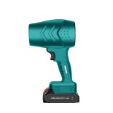 Suflanta aer portabila, Flippy, pentru Auto, PC, Gratar si Indepartare Frunze si Praf, 1500 mAh, 2 Baterii de Li si Incarcator, Buton Lateral, Albastr