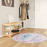 Cumpara ieftin Covor lavabil, multicolor, &Oslash; 120 cm, anti-alunecare