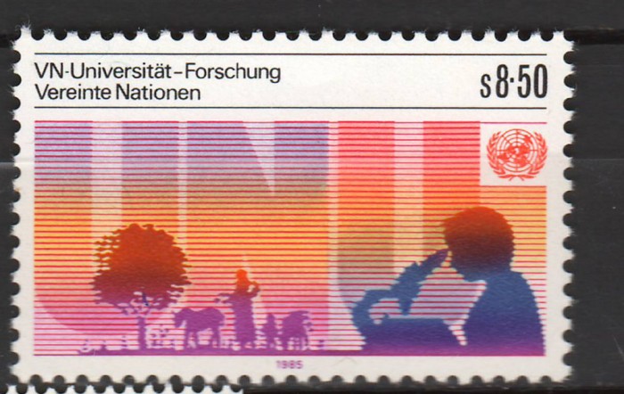 TIMBRE 143g, ONU, VIENA, 1985, UNIVERSITATI ONU.