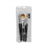 Cumpara ieftin Set 5 pensule make-up, Global Fashion Cosmetic Brush, maro