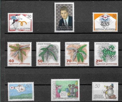 C5013 - lot Lichtenstein timbre nestampilate MNH foto