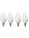 Set 4 Becuri LED E14 6W (50W) Drimus DL 6062, Lumina Rece 6000K, 480lm, 30000h
