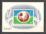 Romania.1974 C.M. de fotbal GERMANIA-Bl. nedantelat ZR.508, Nestampilat