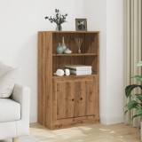 VidaXL Dulap &icirc;nalt, stejar artizanal, 60x35,5x103,5 cm, lemn prelucrat