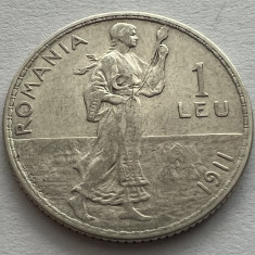 1 Leu 1911, Argint, Carol I, Romania, cel mai rar din serie (1)