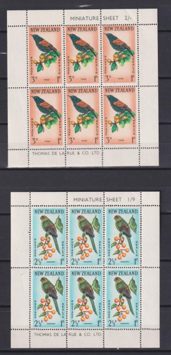 NEW ZEALAND 1962 PASARI MI. KL.422-423 MNH