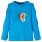 Tricou de copii cu m&acirc;neci lungi albastru cobalt, 92