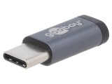 Adaptor OTG USB 2.0 Micro USB B la USB C Gri