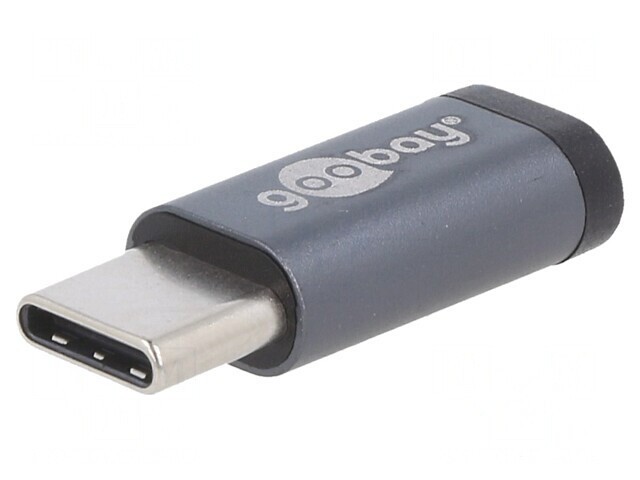 Adaptor OTG USB 2.0 Micro USB B la USB C Gri