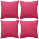 Set 4 Perne Decorative Exterior VidaXL Roz 45x45 cm, Rezistente UV si Apa, Poliester