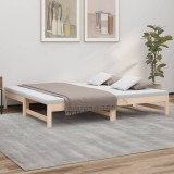 VidaXL Pat de zi extensibil, 2x(75x190) cm, lemn masiv de pin 823419
