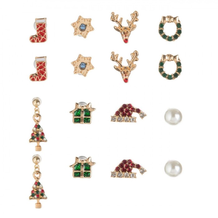Set Cercei Crăciun, 8 Bucăți, Multicolor