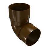 Cot burlan pentru sistem pluvial, Regenau, PVC, maro, circular, 87.5 grade, D 80 mm