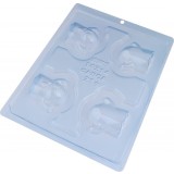 Forma de ciocolata Fantome, 3 parti, 4 cavitati, 55x48x34mm