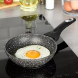 Tigaie din aluminiu, marmorata, neagra, 16cm Klausberg