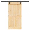 Ușă glisantă cu set feronerie, 100x210 cm, lemn masiv de pin