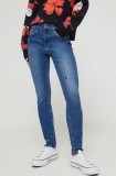 Desigual jeansi femei, culoarea albastru marin