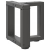 Picioare masuta cafea Gossi, 2 buc, otel antracit, forma T, 30x25x31cm, reglabile, set montaj inclus