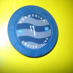 HOPCT JETON CASINO/CAZINO NR 51 VAPOR CROAZIERA NORWEGIAN CRUIE LINE 1 DOLLAR