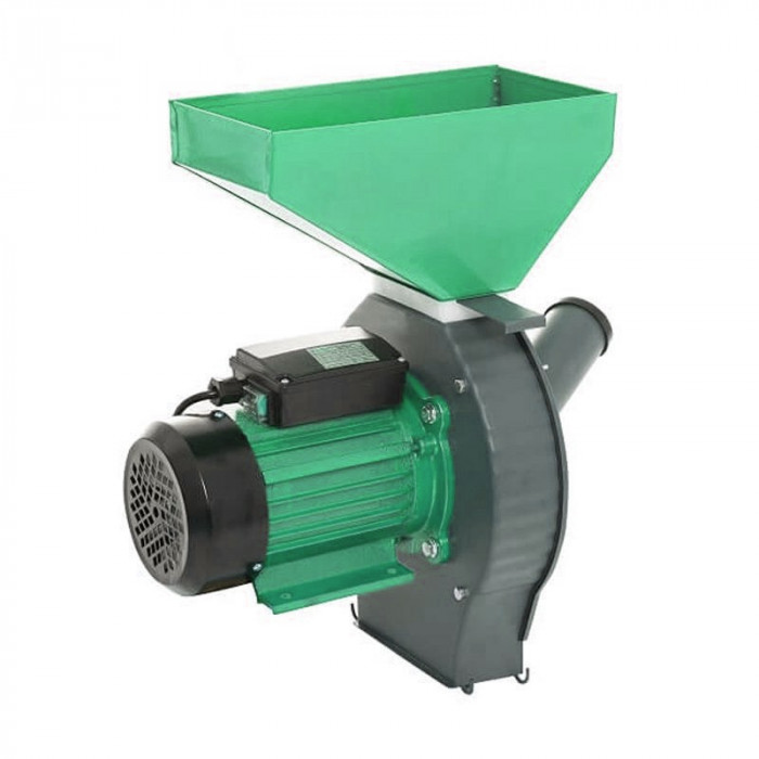 Moara electrica pentru cereale/stiuleti Craft Tec, 3800 W, 3000 rpm, 200 kg/h, Verde