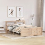 Cumpara ieftin Cadru de pat cu tăblie, 140x190 cm, lemn masiv pin