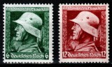 Germania Reich 1935, Mi #569-570, Ziua Eroilor soldati cazuti in Primul Razboi Mondial, MNH! Cota 20 &euro;!