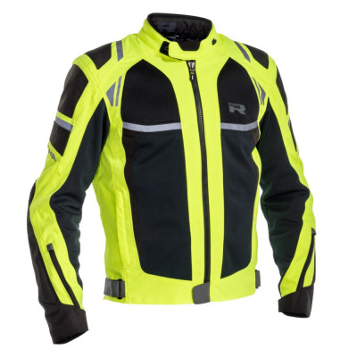 Geaca Moto Richa Airstorm WP Jacket, Negru/Galben, Large foto