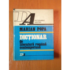 DICTIONAR DE LITERATURA ROMANA CONTEMPORANA de MARIAN POPA, 1977