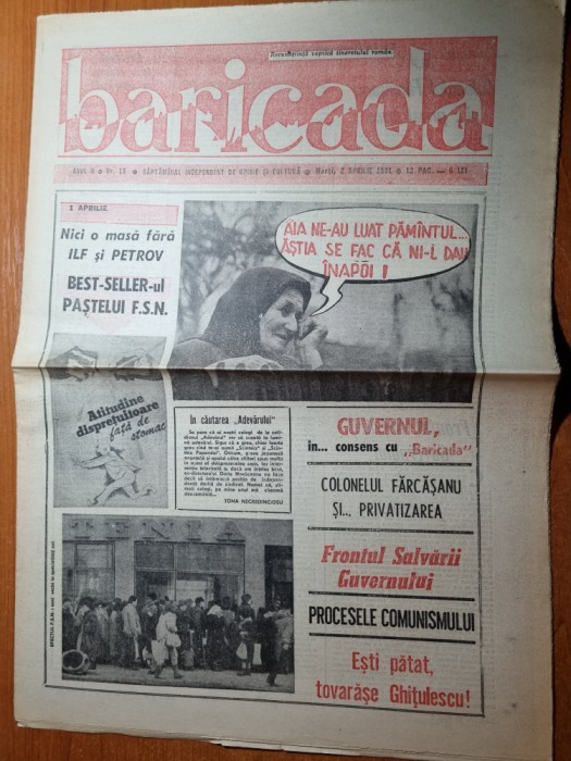 baricada 2 aprilie 1991