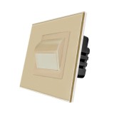 Cumpara ieftin Lampa de veghe Luxion aurie cu rama din sticla, design elegant